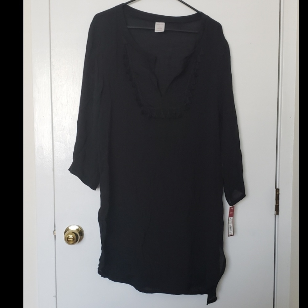 NWT Black Beach Cover Up